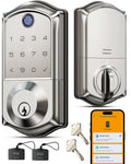 Fingerprint Smart Door Lock (7-in-1 Keyless Entry: App Control, Touchscreen, Auto Lock)