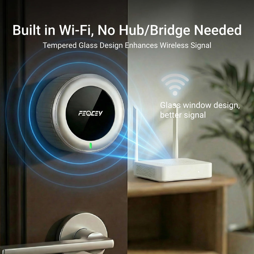 WiFi Retrofit Smart Deadbolt Lock (App & Keypad Control, Alexa Compatible)