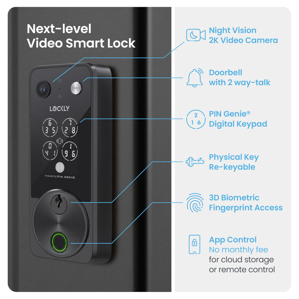 Video Doorbell Fingerprint Smart Deadbolt Lock