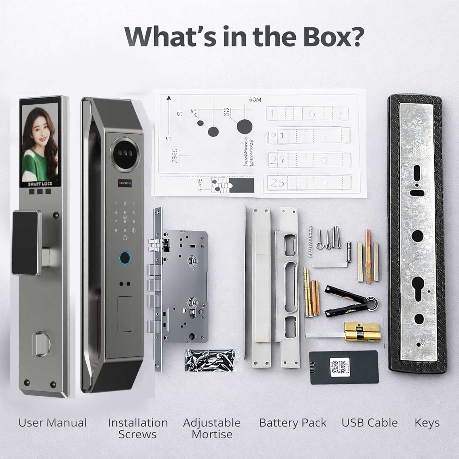 3D Face Recognition Video Smart Lock with Screen