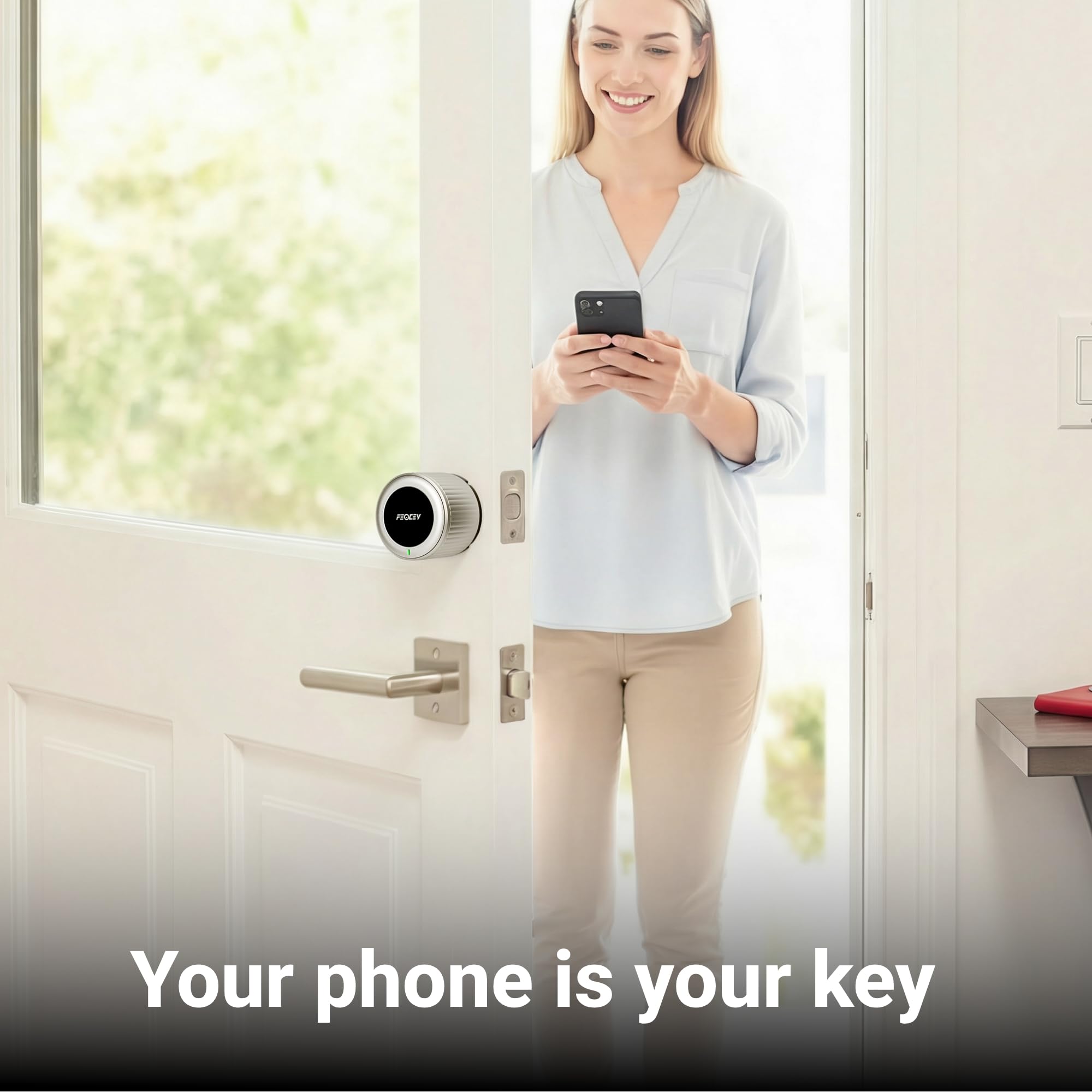 WiFi Retrofit Smart Deadbolt Lock (App & Keypad Control, Alexa Compatible)