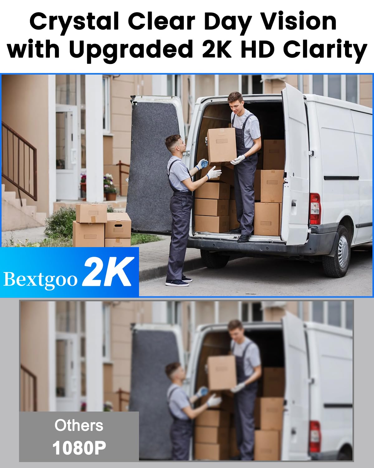 2K Peephole Doorbell Camera with 4.3” Monitor, 170° Wide Angle, Night Vision, Motion Alerts, 8000mAh Battery, 64GB SD Card