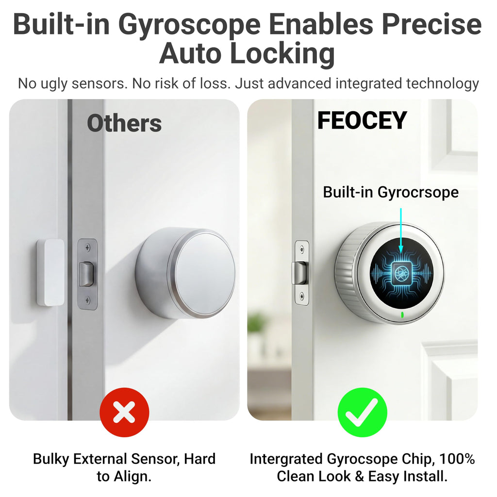 WiFi Retrofit Smart Deadbolt Lock (App & Keypad Control, Alexa Compatible)