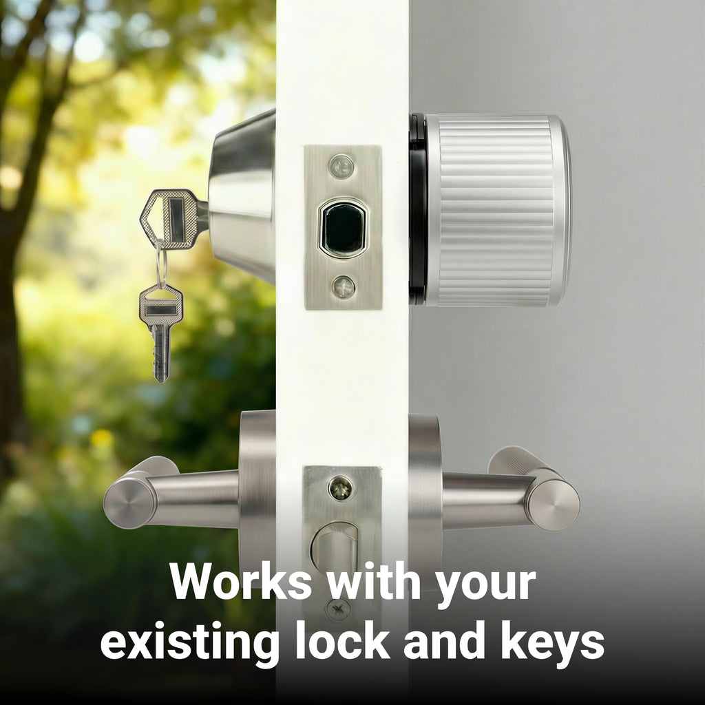 WiFi Retrofit Smart Deadbolt Lock (App & Keypad Control, Alexa Compatible)