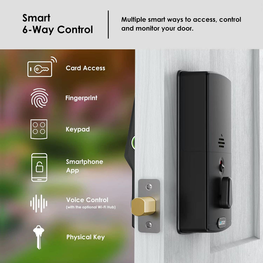 Fingerprint RFID Keypad Smart Deadbolt Lock (Bluetooth App Control)