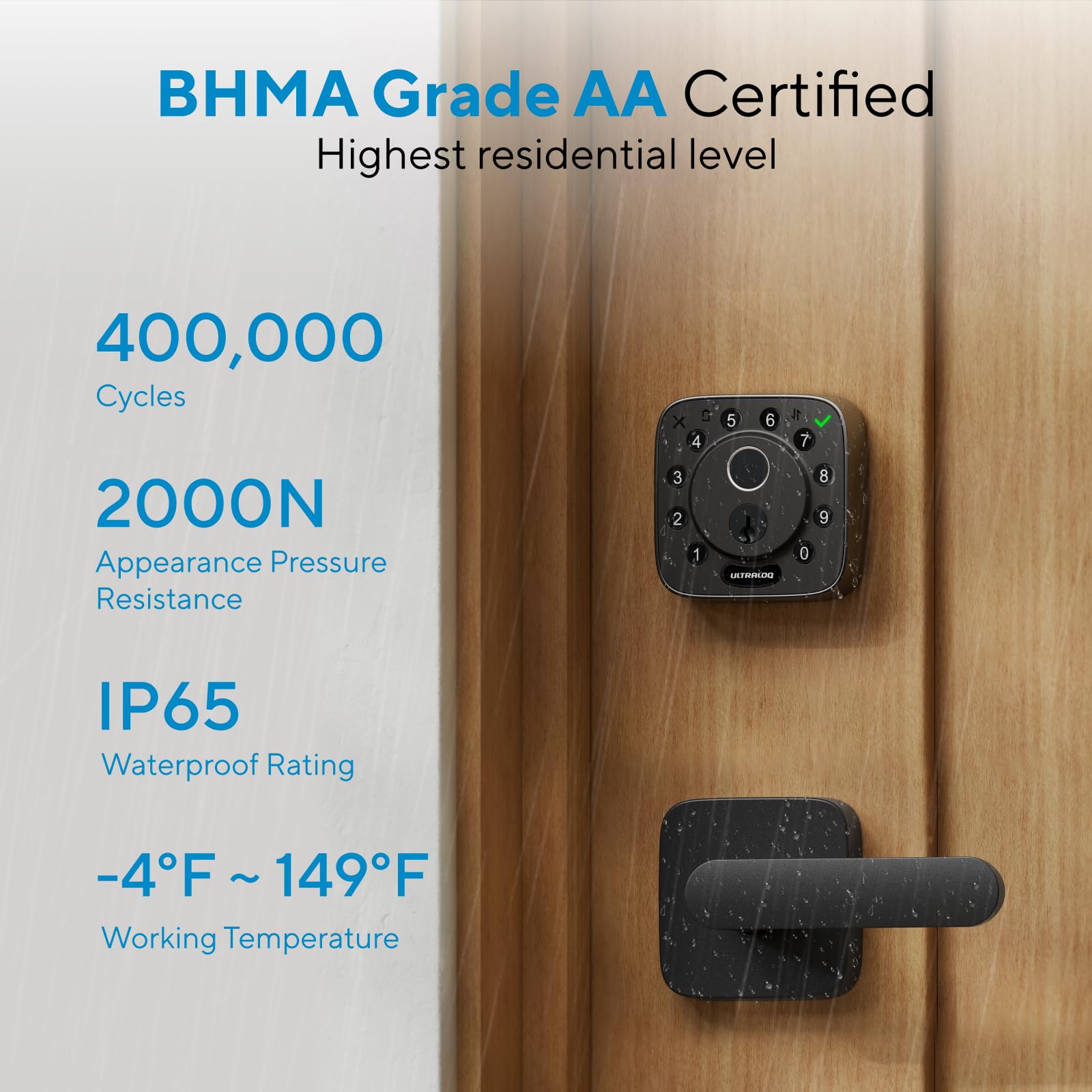 ULTRALOQ Bolt Fingerprint WiFi Smart Lock