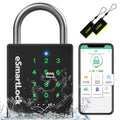 Heavy Duty Smart Padlock with Key Code & RFID, Biometric Keyless Lock for Gate, Shed, Fence, Garage & Storage Unit