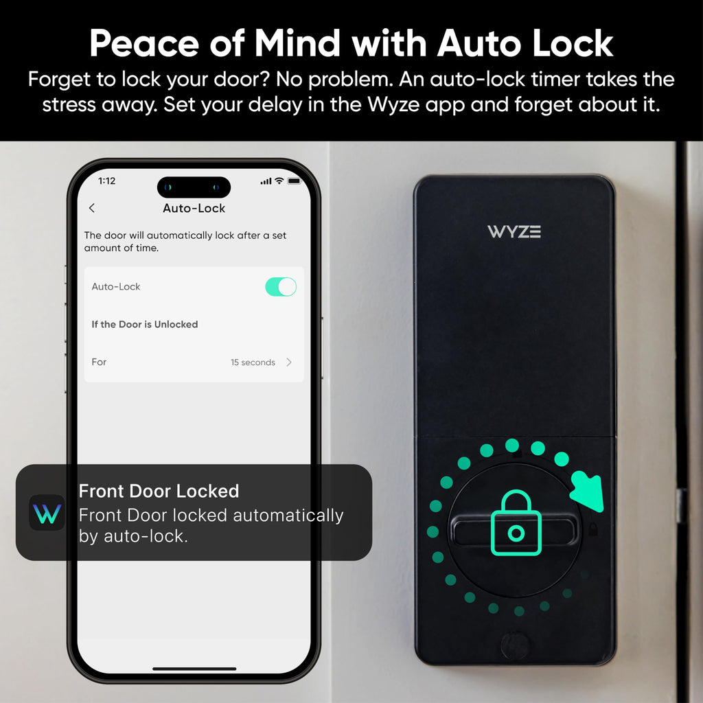 Palm Lock Fingerprint Smart Deadbolt, Keyless Entry WiFi Auto-Lock, AI Scanner App Control