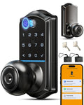 Fingerprint Smart Knob Handle Lock (App Control, Weatherproof)