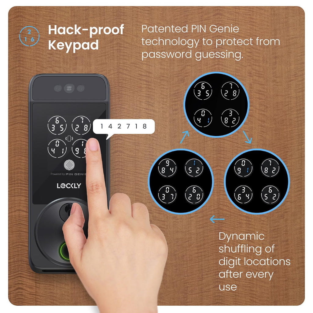Smart Lock with Facial Recognition & Fingerprint Keyless Entry, WiFi Deadbolt, App Control, Keypad, Apple Home Key