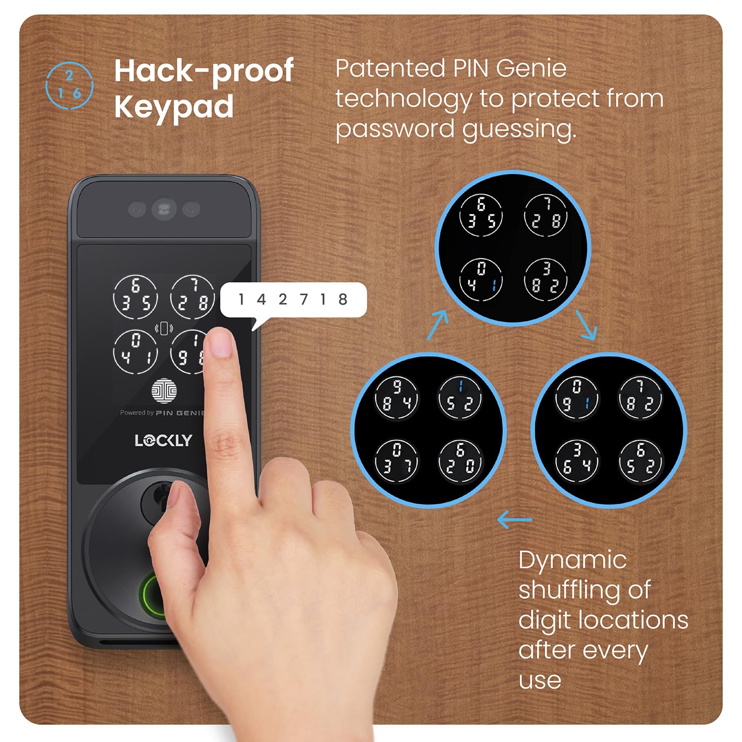 Smart Lock with Facial Recognition & Fingerprint Keyless Entry, WiFi Deadbolt, App Control, Keypad, Apple Home Key