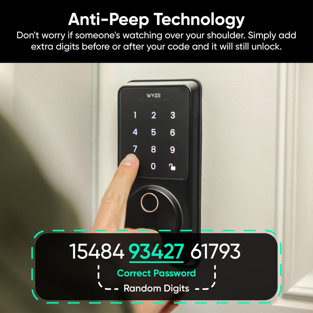 Palm Lock Fingerprint Smart Deadbolt, Keyless Entry WiFi Auto-Lock, AI Scanner App Control