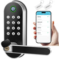 Fingerprint Smart Door Lock with Handle & Keypad, Keyless Entry App Remote Access, Alexa & Google Compatible